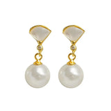 14k Real Pearl Earrings for Wedding Party Gift
