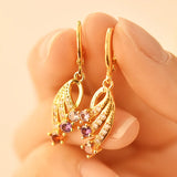 14k Real Gold Earrings for Women, Wedding Accessory, Wife Gift