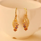 14k Real Gold Earrings for Women, Wedding Accessory, Wife Gift