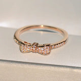 14k Crystal Wedding Diamond Ring for Women Sterling Silver Jewelry