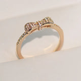 14k Crystal Wedding Diamond Ring for Women Sterling Silver Jewelry