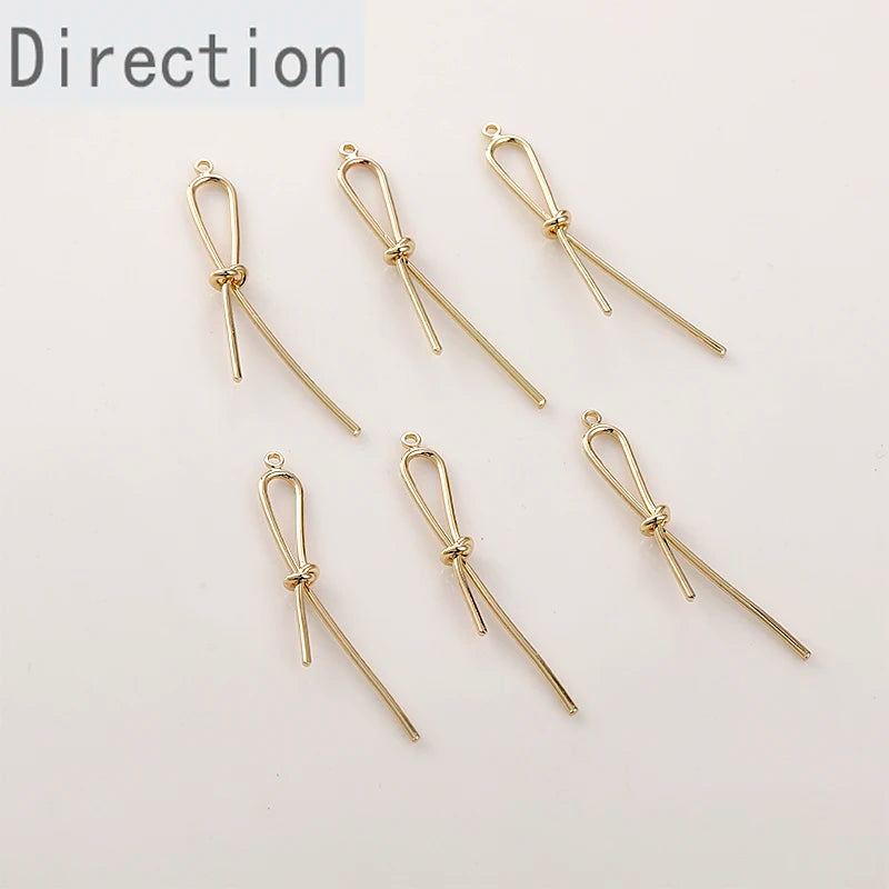 14k Long Knot Copper Plated Pendant DIY Accessories