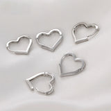 14k Mini Peach Heart-shaped Love Ear Buckle Earrings