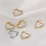 14k Mini Peach Heart-shaped Love Ear Buckle Earrings