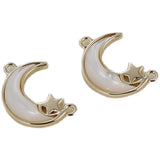 14k Natural Shell Star Moon Sun Pendant DIY Bracelet Necklace Ear Jewelry