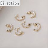 14k Natural Shell Star Moon Sun Pendant DIY Bracelet Necklace Ear Jewelry