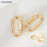14k Plated Brass Heart Clasps DIY Jewelry Findings