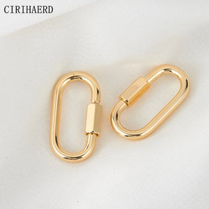 14k Plated Brass Heart Clasps DIY Jewelry Findings