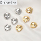 14k Plated Zircon Love Peach Heart Pendant