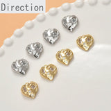 14k Plated Zircon Love Peach Heart Pendant