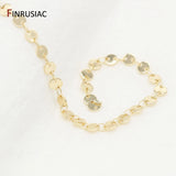 14k Plated Copper Disc Chain Necklace Bracelet Materials