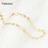 14k Plated Copper Disc Chain Necklace Bracelet Materials
