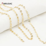 14k Plated Copper Disc Chain Necklace Bracelet Materials