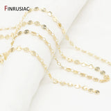 14k Plated Copper Disc Chain Necklace Bracelet Materials