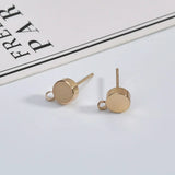 14k Plated Earring DIY Material Thickened Round Band Hanging