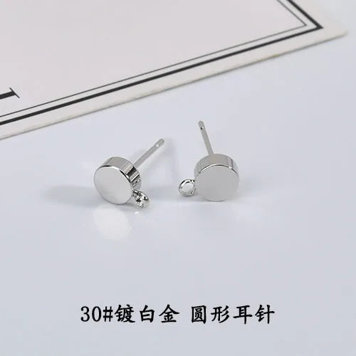 14k Plated Earring DIY Material Thickened Round Band Hanging