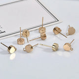 14k Plated Earring DIY Material Thickened Round Band Hanging
