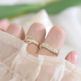 14k Plated Love Pearl Moon Star Rings for Woman Daily Holiday Party Ring
