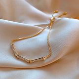 14k Plated Zircon Geometry Bracelet for Women