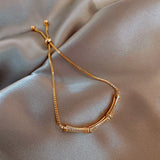 14k Plated Zircon Geometry Bracelet for Women