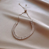 14k Plated Zircon Bracelet for Women - Elegant and Sparkling Jewelry