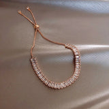 14k Plated Zircon Bracelet for Women - Elegant and Sparkling Jewelry