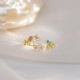 14k Plated Shell Flower Zircon Rabbit Flower Ring