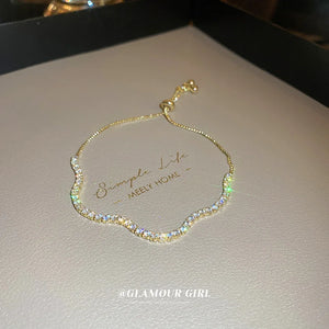 14k Plated Wave Bracelet for Women Holiday