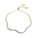 14k Plated Wave Bracelet for Women Holiday
