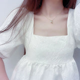 14k Plated Zircon Small Wings Necklace for Woman