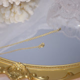 14k Plated Zircon Small Wings Necklace for Woman