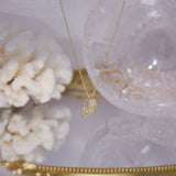 14k Plated Zircon Small Wings Necklace for Woman