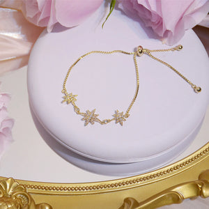 14k Plated Zircon Star Bracelet for Women
