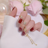 14k Plated Zircon Star Bracelet for Women