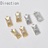 14k Plated Star Zircon Pendant for Jewelry Making