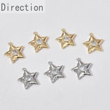14k Plated Star Zircon Pendant for Jewelry Making