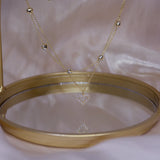 14k Plated Double Diamond Zircon Necklace for Women