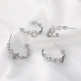 14k Plated Japanese C-shaped Earpin DIY Earrings Accessories