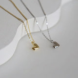 Heart Pendant Necklace 925 Sterling Silver Chain Women Bling Fine Jewelry