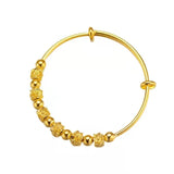 14k Real Bead Lucky Flower Bracelet for Women Bride Wedding
