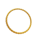 14k Gold Twist Bracelet for Women, Bridal Bangles Jewelry