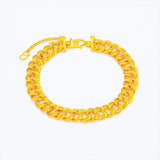 14k Real Twist Wide Side Flat Bracelet for Women Jewelry Gift