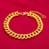 14k Real Twist Wide Side Flat Bracelet for Women Jewelry Gift
