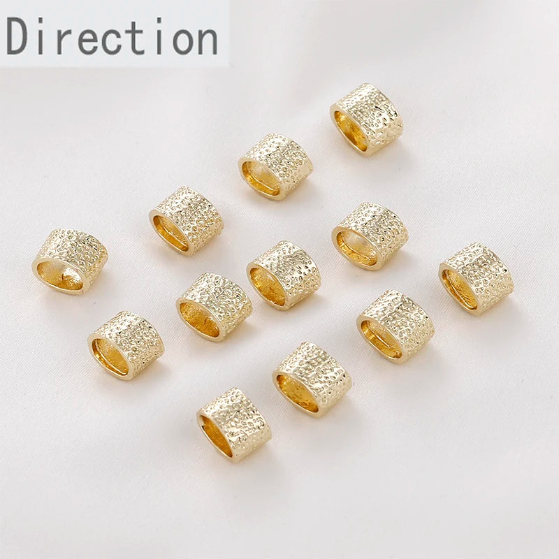 14k Retro Oval Beaded Diy Jewelry Material