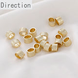 14k Retro Oval Beaded Diy Jewelry Material