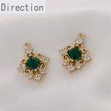 14k Retro Double Hanging Diamond Zircon Pendant