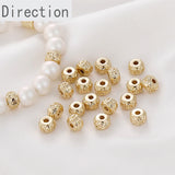 14k Retro Pattern Wheel Beads DIY Jewelry Accessory