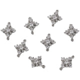 14k Zircon Leaf Flower Pendant Jewelry Accessories