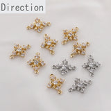 14k Zircon Leaf Flower Pendant Jewelry Accessories