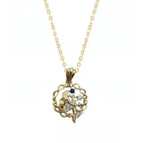 14k Zircon Mermaid Necklace 925 Sterling Silver Fairy